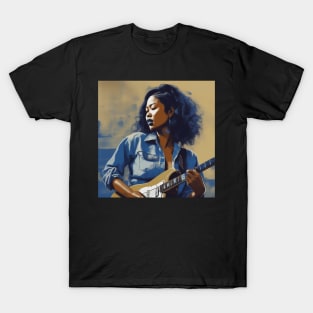 Female Blues Guitarist T-Shirt